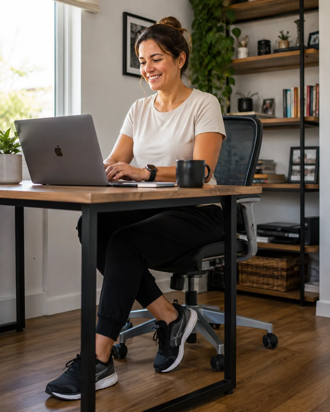 Pessoa trabalhando em home office